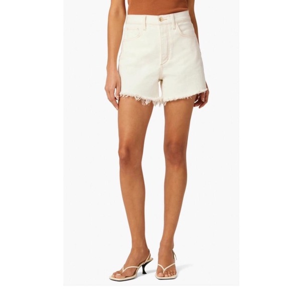 Joe's Jeans Pants - Joe's Jeans The Alex Shorts Women 28 White High Rise‎ Frayed Hem Button Fly